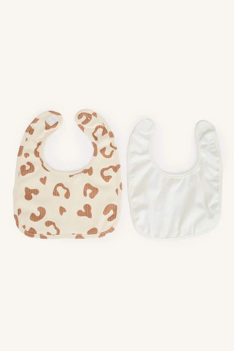 ديفاكتو Baby Girl 100% Cotton Waterproof Lined Bib