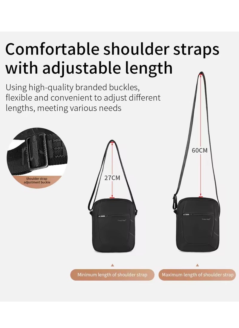 BLLE ROWN Waterproof Durable Nylon Shoulder Bag For Men Business Messenger Bag 10inch Ipad Bags Crossbody Bags Handbag Casual Travel Bags Pack  - Image 4