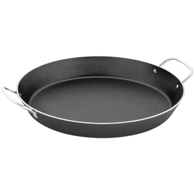 ترامونتينا مقلاة لوريتو جرافيت 38 سم 54 لتر من الألومنيوم للبايلا مع طلاء داخلي غير لاصق من ستارفلون ماكس خالٍ من حمض بيرفلورو الأوكتانويك ومقابض معدنية - Image 1