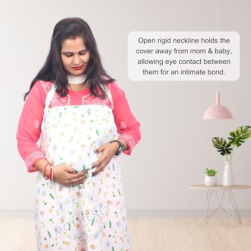 Motherly Nursing Cover for Breastfeeding – Soft, Breathable Feeding Apron for Mom, Multi-Use Feeding Cover & Scarf-Car Print - Image 2