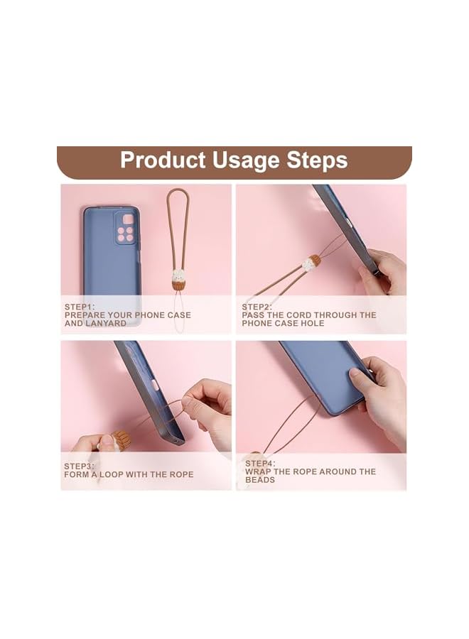 Green Tiger Phone Charm, Hand Wrist Strap Lanyard, Cute Keychain for Mobile, Cartoon Silicone Adorable Lanyard Hand Strap Compatible with Most Smartphones for Women and Men (2 Pack, Brown Rabbit) - Image 4