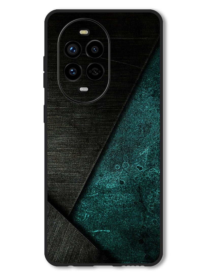 Theodor Case Compatible with Huawei Nova 13 Pro Protection Shockproof Bumper Cover Black Dark Green Pattern - Image 1