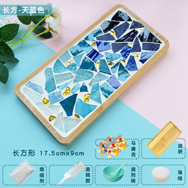 Handmade Bamboo Mosaic Coaster Kit – DIY Activity for Youth - Image 1
