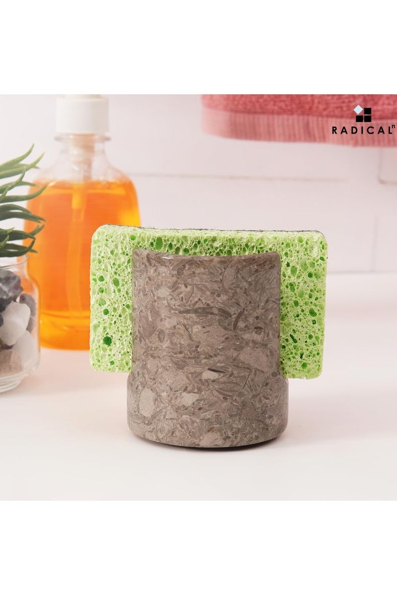 راديكالن حامل إسفنج رخامي من أوشيانك | حامل حوض مطبخ يدوي الصنع بطول 3.5 بوصة مع إسفنجة تنظيف - Image 3