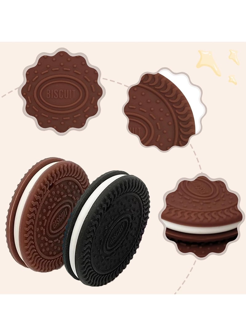 Mr. Penda 2 Pack Sensory Chew Necklaces, Durable Silicone Chew Toys for Anxiety Relief, Perfect for Autism, ADHD & SPD Needs, Home, School & Travel Companion for Kids and Adults (Black and Brown) - Image 3