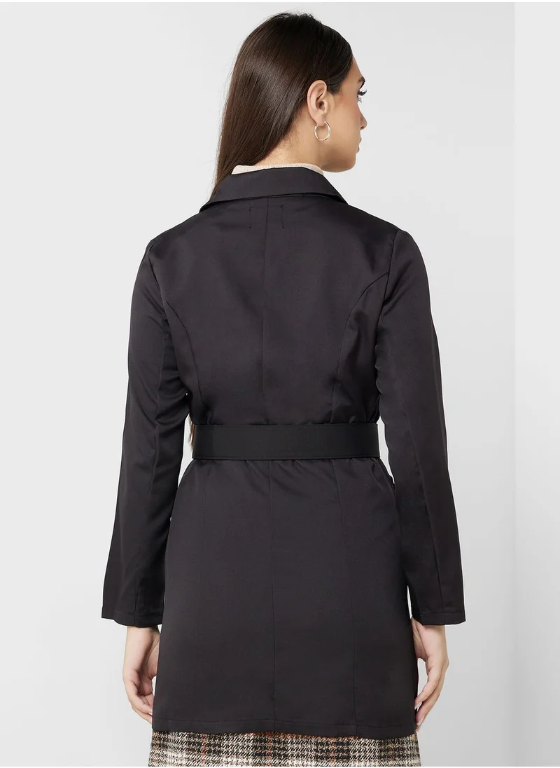 ELLA Belted Double Breasted Blazer