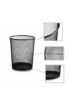 Lavish lavish Mesh Trash Waste Basket Garbage Can Recycling Bin 1 Pc Black Color  - Image 2