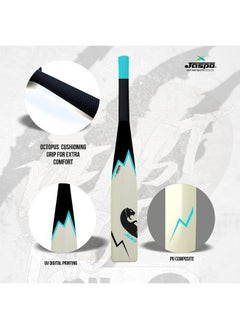 Jaspo Be Wild Heavy Duty Plastic Cricket Bat Full Plastic Bat Hard Plastic Bat Cricket Bat Full Size For All Age Groups - Kids Boys Girls Adults(Off White)  - Image 5