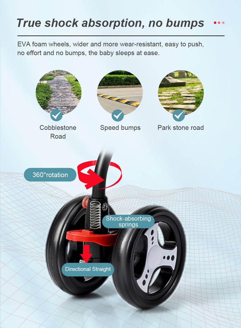 MaBaby عربة أطفال خفيفة الوزن قابلة للطي وبسيطة وصغيرة الحجم ومزودة بمظلة - Image 2