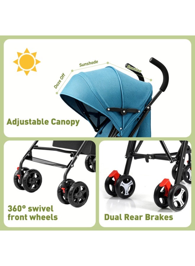 MaBaby Lightweight Travel Stroller, Portable And Flodable Baby Stroller, Compact Stroller  For Toddlers, Can Sit And Lie-blue - Image 4