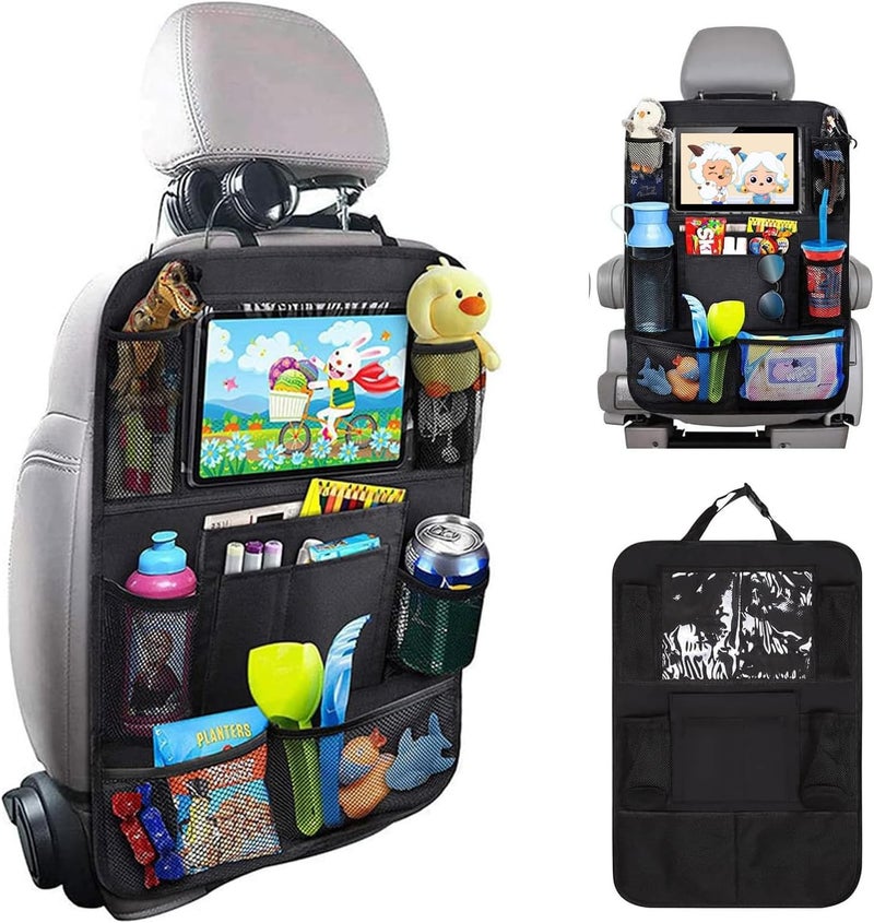 Matenf Car Organizer Back Seat with 9 Storage Pockets  10 Tablet Holder 1Pack Seat Back Cover for Kids Toddlers Kick Mats Protector Keep Cars Vehicles Organized  Tidy Travel Accessories - Image 1