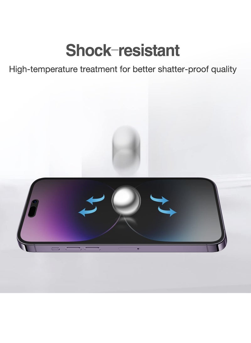 Procases Privacy Screen Protector for Iphone 14 Pro Max 2022 9h Anti Spy Dark Tempered Glass Screen Film Guard for Iphone 14 Pro Max 6.7 Inch 2022 Case Friendly Bubble Free - Image 4