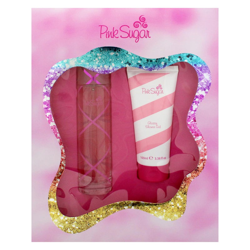 Aquolina Pink Sugar by Aquolina for Women - 2 Pc Gift Set 3.4oz EDT Spray, 3.4oz Glossy Shower Gel - Image 5