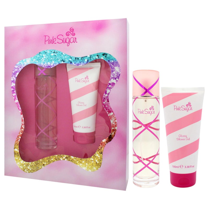 Aquolina Pink Sugar by Aquolina for Women - 2 Pc Gift Set 3.4oz EDT Spray, 3.4oz Glossy Shower Gel - Image 4