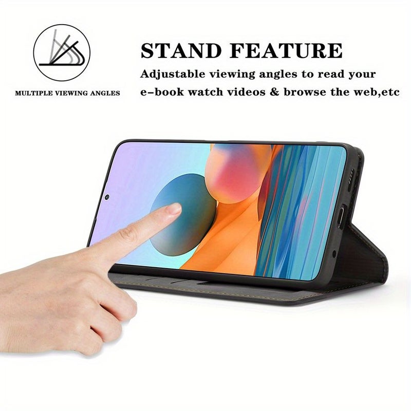 Brown Luxury Flip Case Kickstand Wallet Card Slot For Redmi Note 12 5G - Image 4