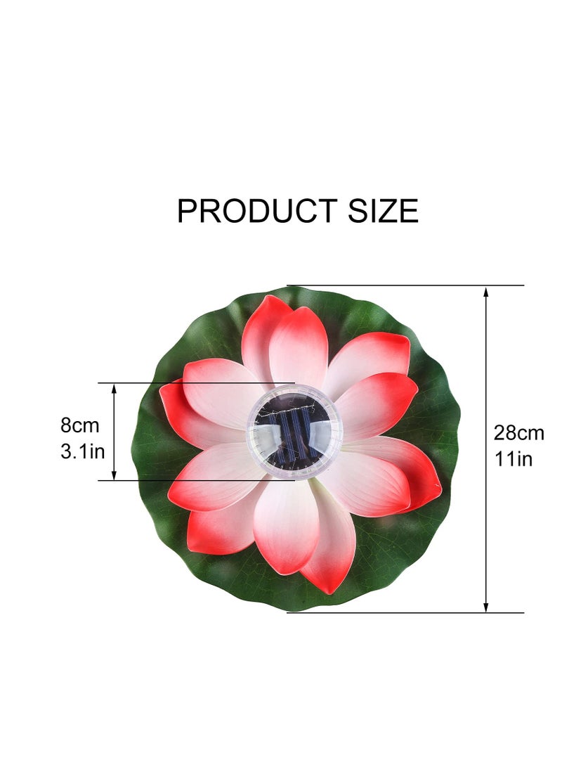 Solar Outdoor Lights, Solar Lotus Flowers Lights, 1 Pcs LED Garden Lights, Floating Pool Lights, Lotus Flower Decoration, Floating Pond Decor, for Pool Garden Fish Tank Wedding Or Party Decoration - Image 5