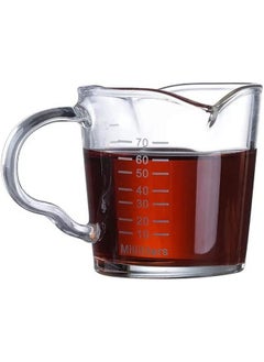 NILKANTH NILKANTH® Espresso Shot Glass Triple Pitcher Barista Double Spouts with Pouring Handle (1 Pack) (3 Ounce)  - Image 1