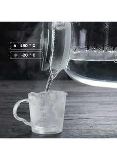 NILKANTH NILKANTH® Espresso Shot Glass Triple Pitcher Barista Double Spouts with Pouring Handle (1 Pack) (3 Ounce)  - Image 5