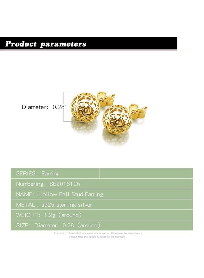 Dankadi 2019 New Bohemian Silver Earrings Women's Patterned Round Stud Earrings Non- Faded Size 7mm Birthday Present Gold - Image 3