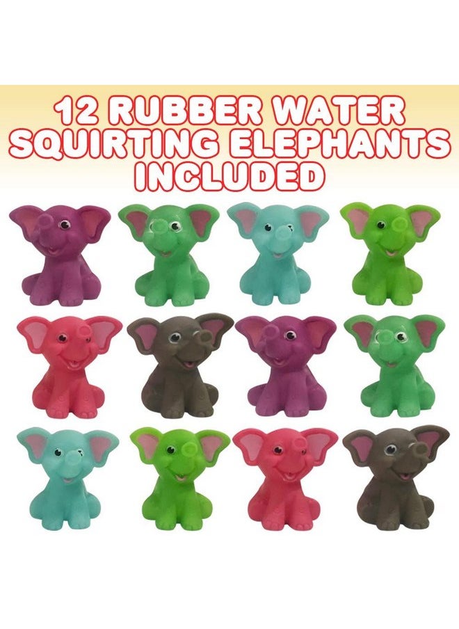 ArtCreativity - ArtCreativity Rubber Water Squirting Elephants, Pack of 12, Bathtub and Pool Toys for Kids, Safe and Durable Water Squirters, Birthday Party Favors, Goodie Bag Fillers - Image 1
