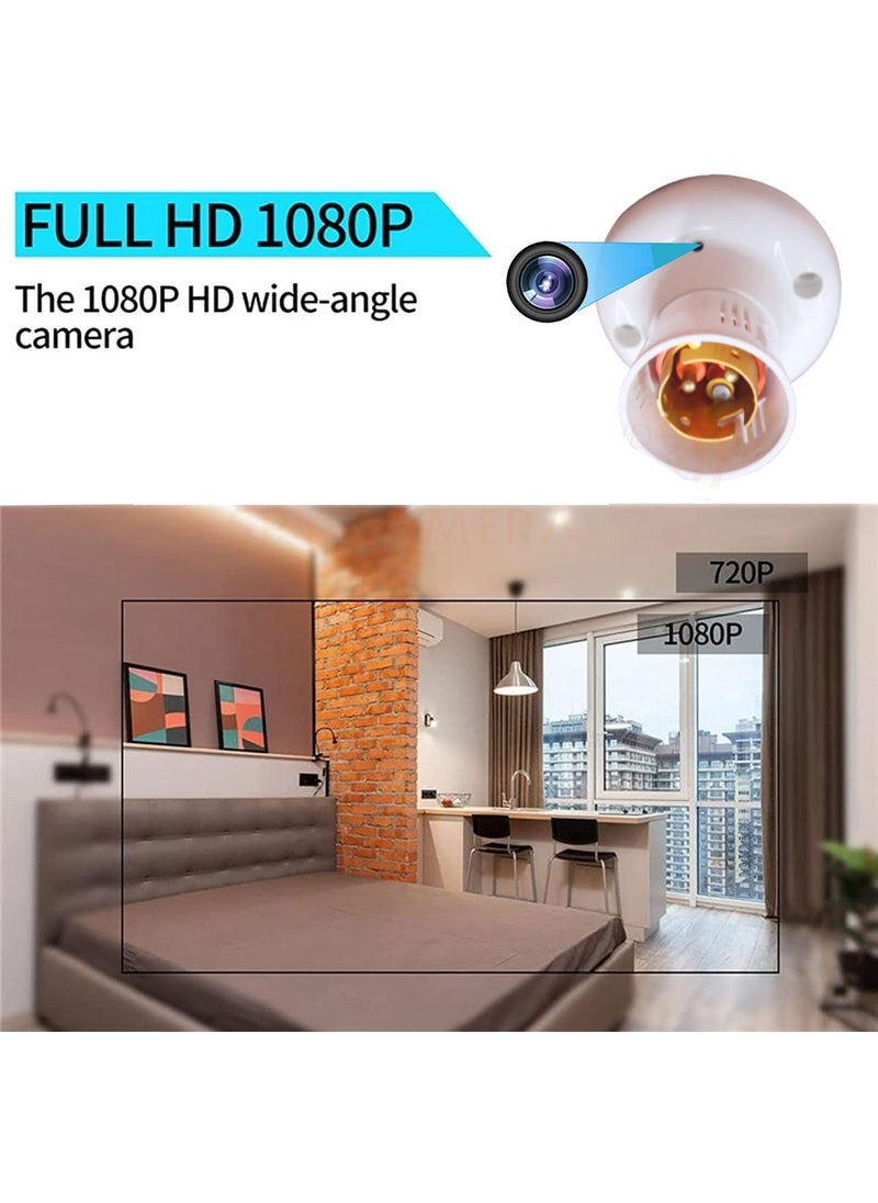 DDLC DDLC HD WiFi 1080P Bulb Holder Camera Socket Camera Mini Security Secret Nanny Cam with Live Audio Video RecordingV380PRO APPHolder Camera  - Image 4