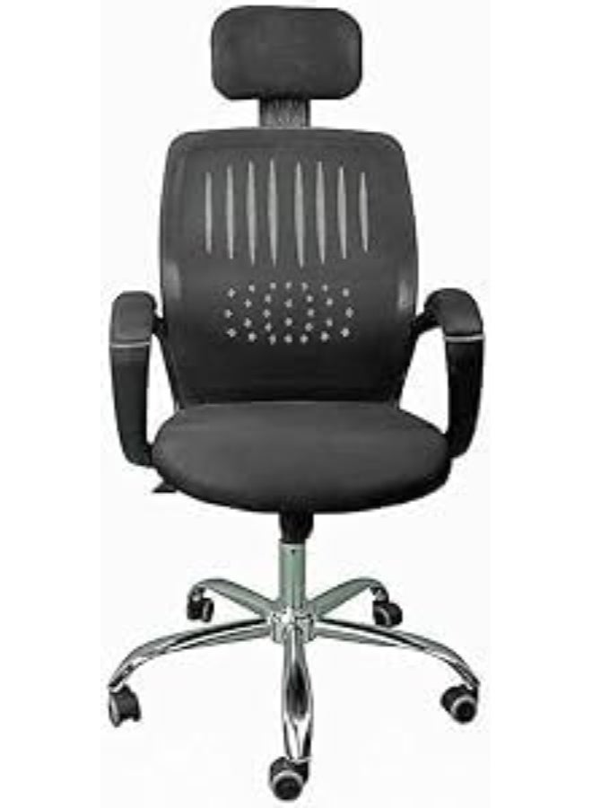 Manager Medical Office Chair - Black Mesh with Headrest - Image 2