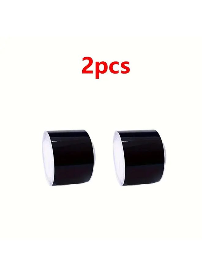 2 Pcs Black PVC Car Edge Protector Stickers 1 18 Inch X 11 81 Inch Universal Fit Window Trim - Image 5