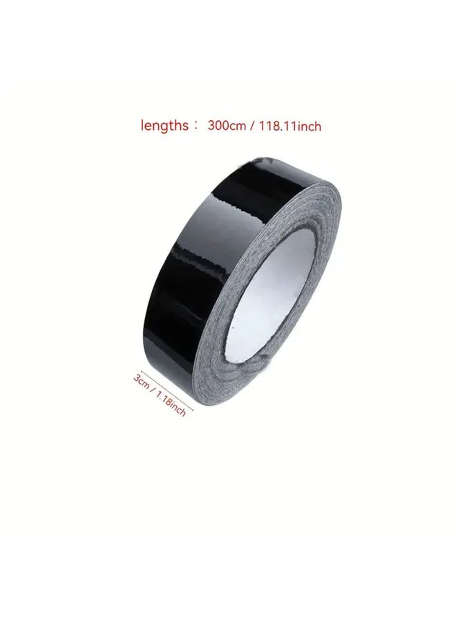 2 Pcs Black PVC Car Edge Protector Stickers 1 18 Inch X 11 81 Inch Universal Fit Window Trim - Image 2