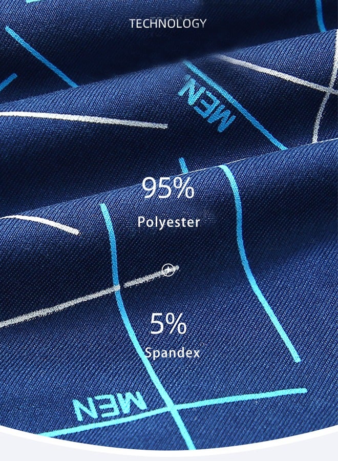 4-Pack Men's Boxer Briefs 95% Polyester Fiber Boxer Shorts Breathable Soft Underwear Summer High Stretch Seamless Underwear  - Image 3