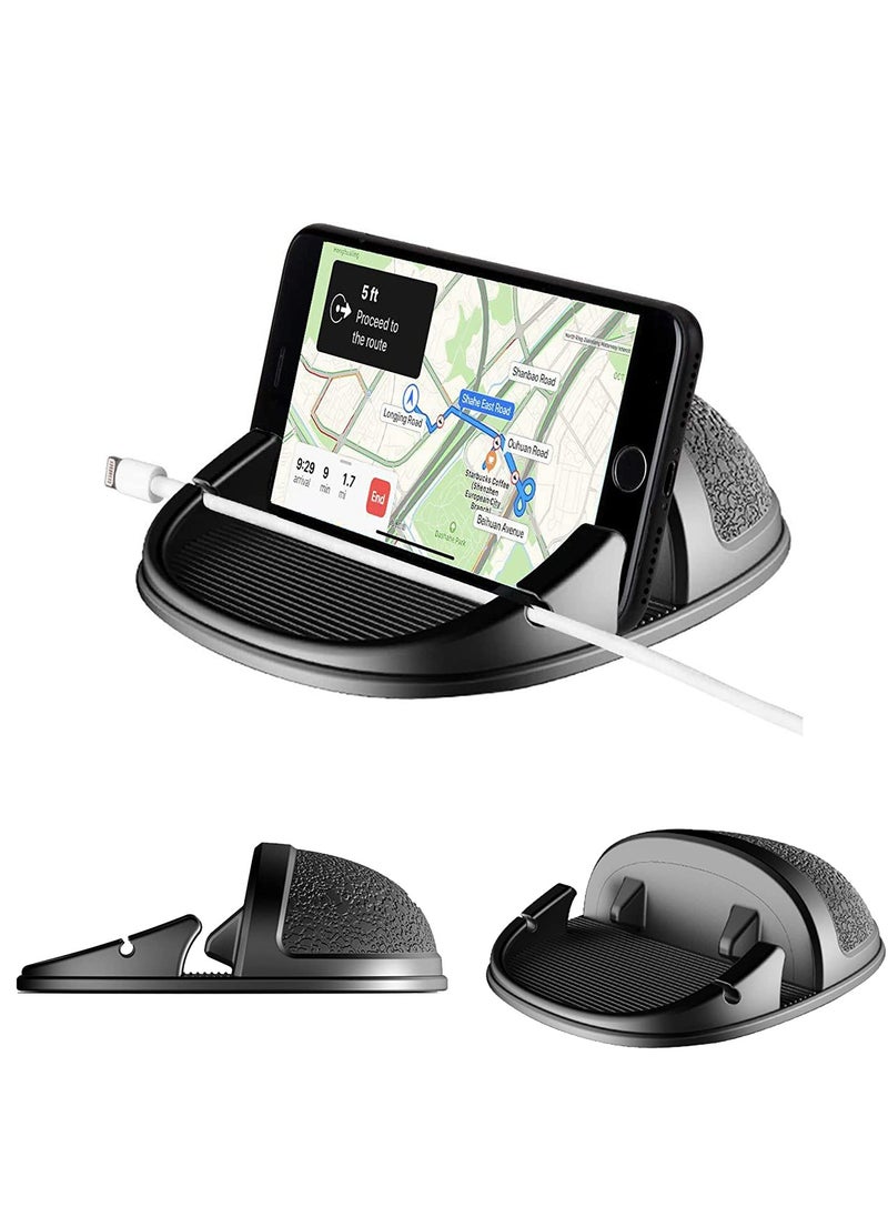 Captaintech Universal Car Phone Holder, Dashboard Mount for iPhone, Samsung, Android Smartphones, GPS Devices, Non-Slip Desk Stand, Compatible with All Cell Phones, Black  - Image 1