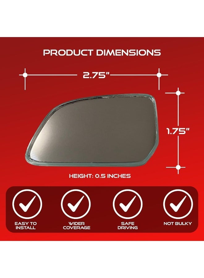 Utopicar Blind Spot Mirrors [Original Part Look - Fits Shape of Car Door Mirror] Fully Adjustable with Plastic Frame - Model OEM for Blindside and Engineered for optimized viewing image (2 pack) - Image 3