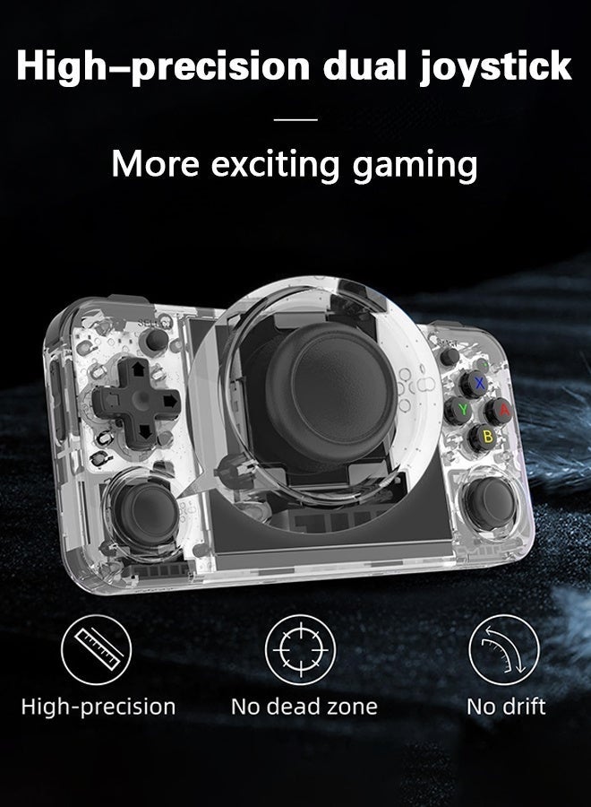 AMPOWN R36H Handheld Game Consoles with Open Source Linux System,Cortex-A35 CPU, 128GB TF card comes with over 30,000 classic games,3.5-inch IPS Screen Portable Classic Handheld Game(White) - Image 4