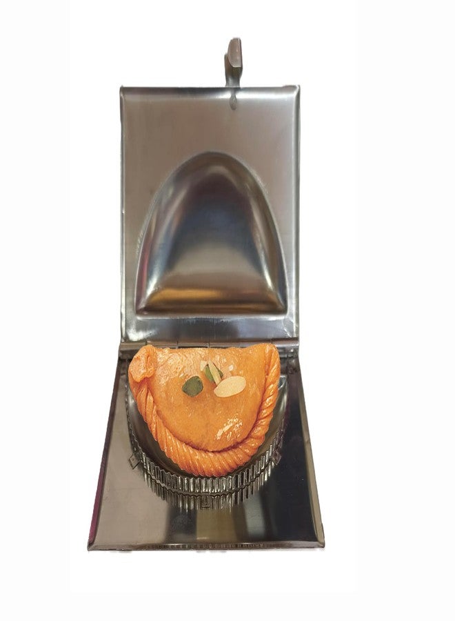 Ervio Modak Maker with Gujiya Maker – Stainless Steel Mould Set of 2 | Modak Mould for Steaming, Gujiya, Karanji, Dumplings & Momos | Easy Press Tool for Festival Sweets & Snacks - Image 2