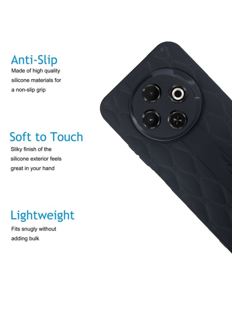 Waldic - Tecno Spark 30C 5G Premium Case | Premium Silicone Case Cover Designed for Tecno Spark 30C 5G | Tecno Spark 30C 5G Case Camera and Drop Protection Thin Protective Back Cover Case for Tecno Spark 30C 5G - Black - Image 1