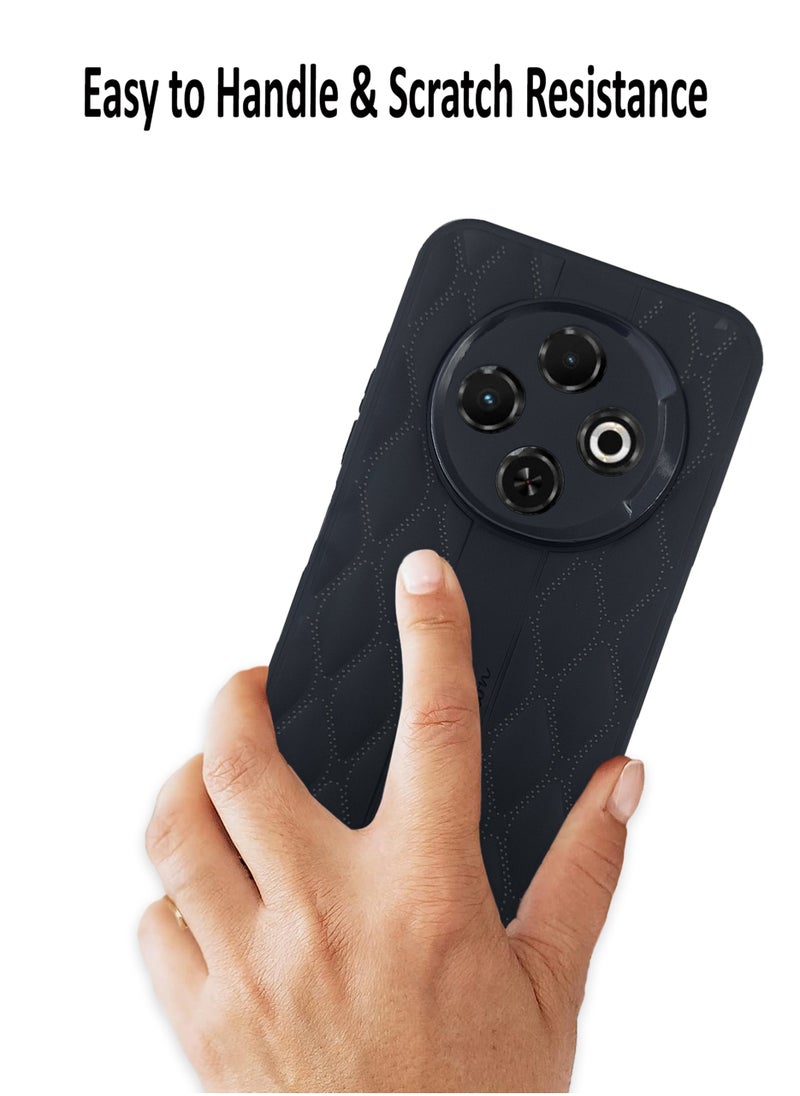 Waldic - Tecno Spark 30C 5G Premium Case | Premium Silicone Case Cover Designed for Tecno Spark 30C 5G | Tecno Spark 30C 5G Case Camera and Drop Protection Thin Protective Back Cover Case for Tecno Spark 30C 5G - Black - Image 1