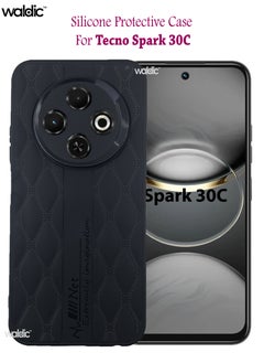 Tecno Spark 30C 5G Premium Case | Premium Silicone Case Cover Designed for Tecno Spark 30C 5G | Tecno Spark 30C 5G Case Camera and Drop Protection Thin Protective Back Cover Case for Tecno Spark 30C 5G - Black