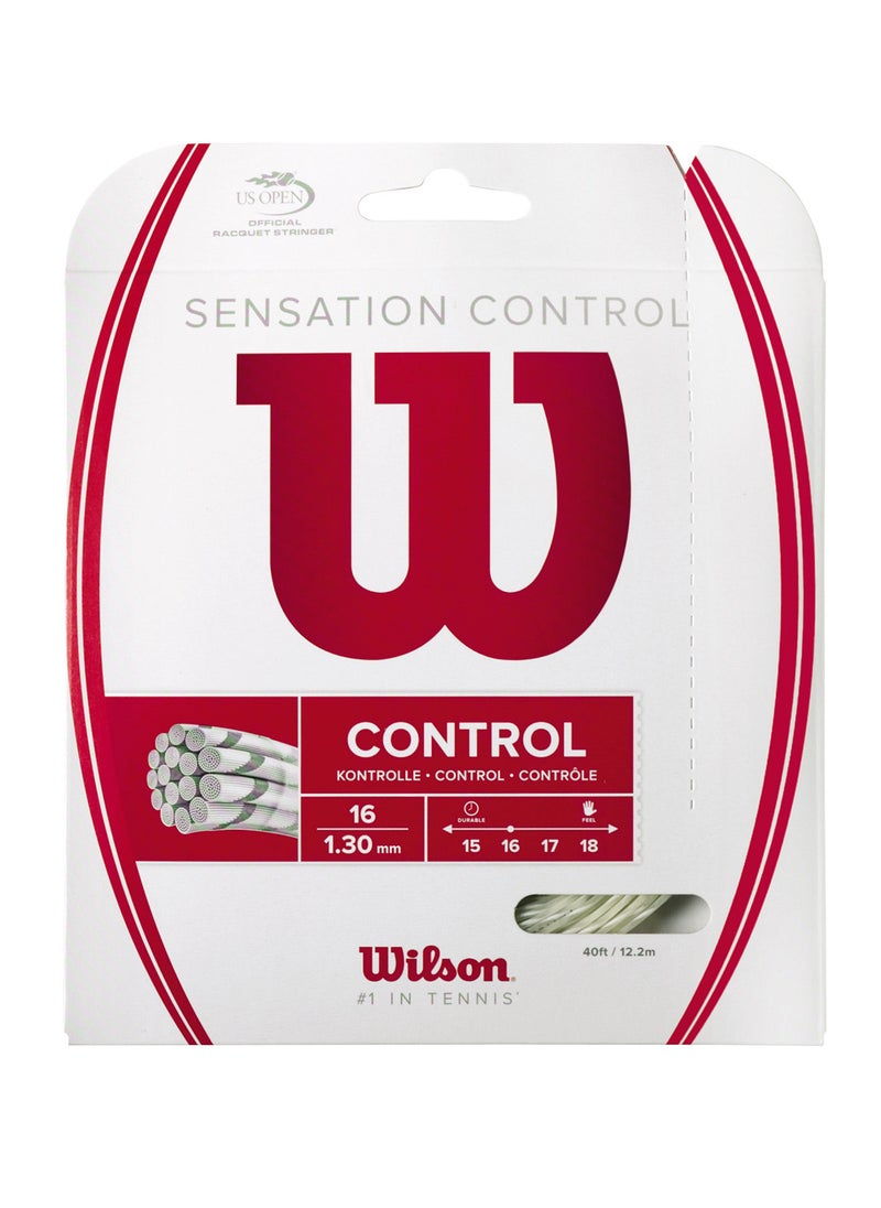 Wilson Sensation Control Tennis String Gauge 16 (1.3mm) - Set 40 ft / 12.2 m, Clear  - Image 1