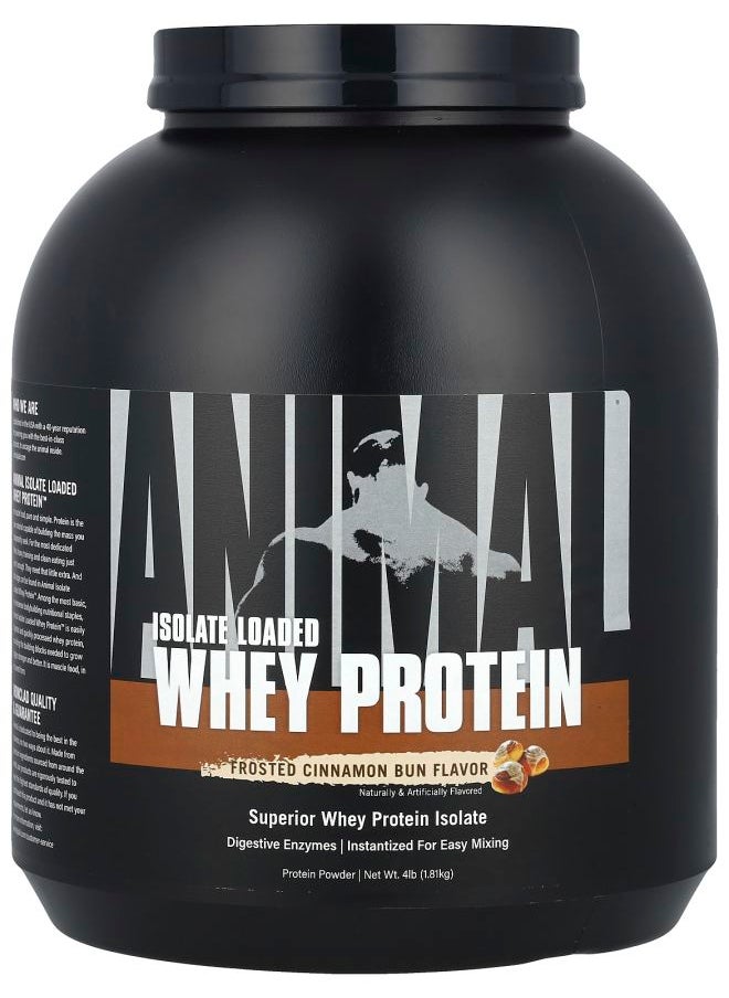 ANIMAL Isolate Loaded Whey Protein Powder Frosted Cinnamon Bun 4 lb (1.81 kg) 