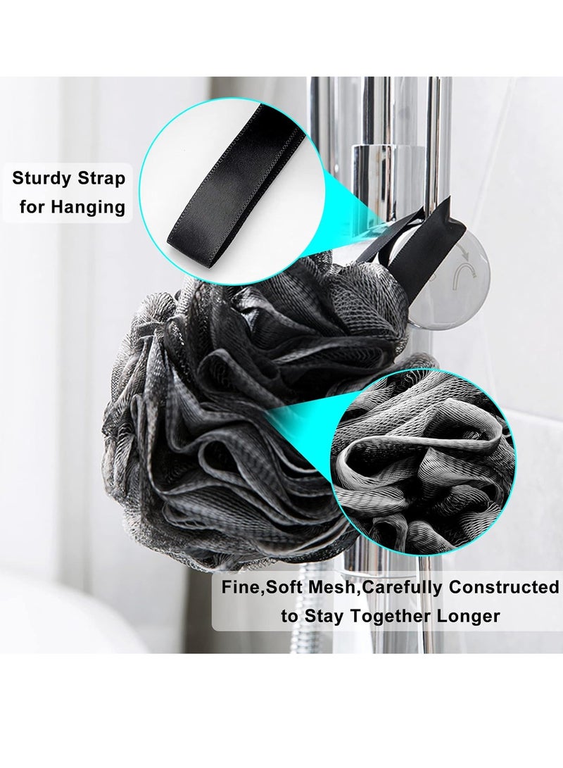 Scartink Loofah Bath Shower Sponge Body Scrubber,75g XL Exfoliate Mesh Pouf Shower Bouquet,3 Pack Body Wash for Women and Men - Image 4