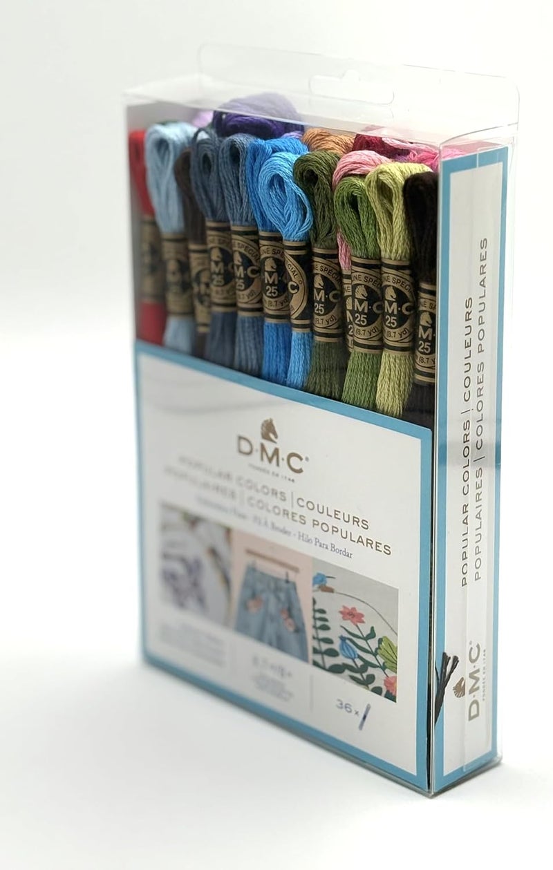 DMC 117F25-PC36 Embroidery Popular Colors Floss Pack, Colors may vary, 8.7-Yard, 36/Pack - Image 3