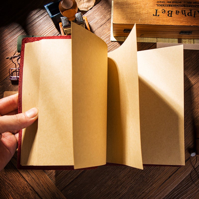 Vintage Handmade Leather Notebook With Genuine Leather Binding, Journal, Sketchbook, Drawing Book, In-Stock Planner - Image 5