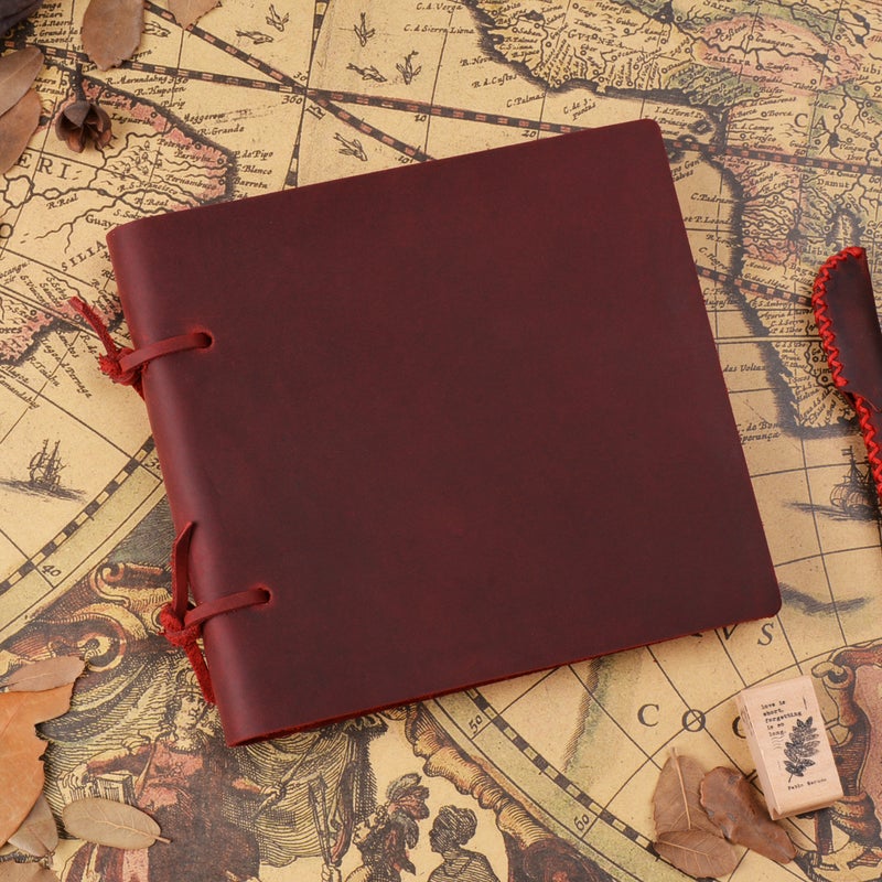Vintage Handmade Leather Notebook With Genuine Leather Binding, Journal, Sketchbook, Drawing Book, In-Stock Planner - Image 1