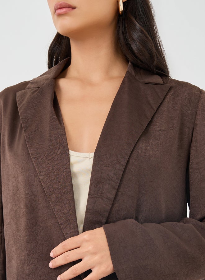 Styli Textured Regular Fit Blazer and Wide Leg Trousers Co-Ords  - Image 3