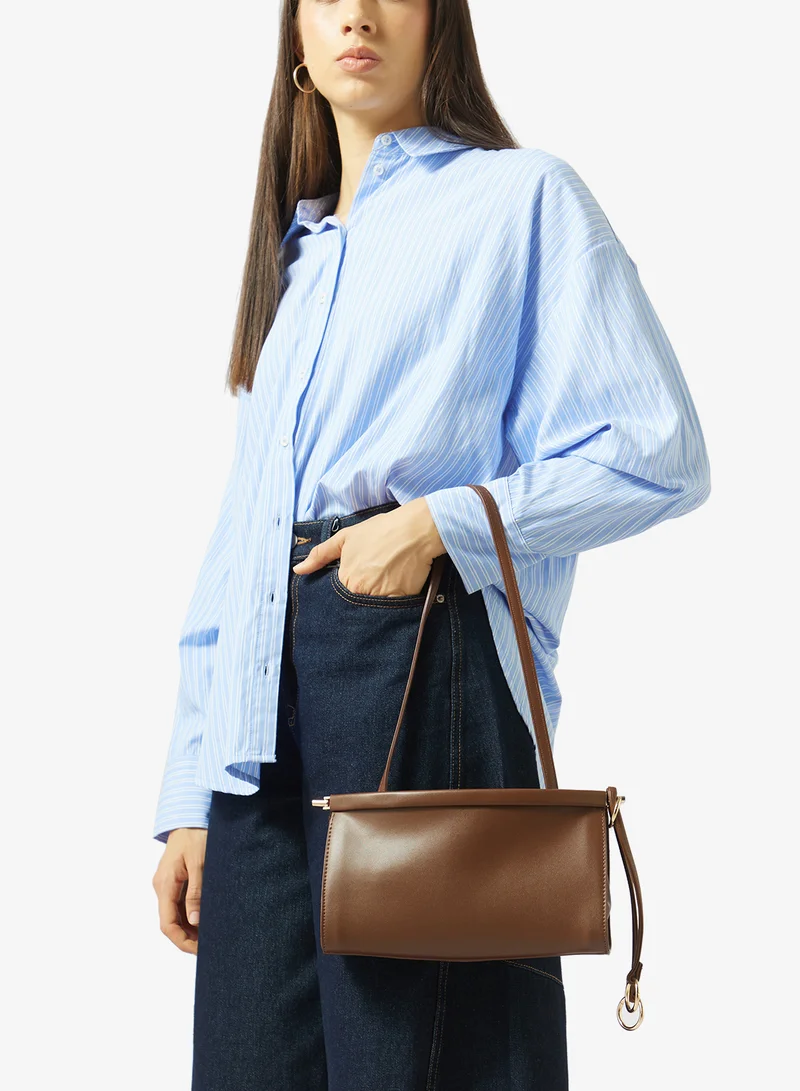 GLAMOROUS DARK BROWN Slouch Shoulder Bag for Women | Best Price UAE