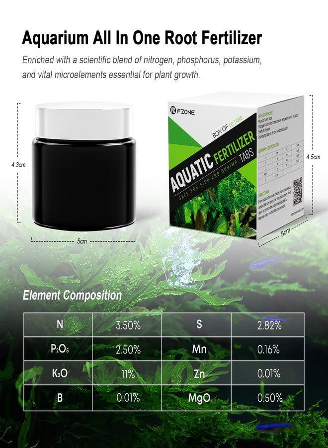 FZONE Root Tabs, Aquarium Plant Fertilizer, Safe for Fish & Shrimp, 80 Count 0.8g/Tab - Image 2