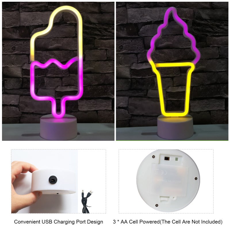 Cute Design Night Light Beside Lamp 3 * AA Cell Operated USB Powered Portable for Home Decoration Deco Birthday Present Gift - Image 4