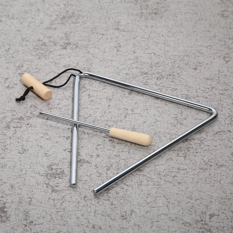 Mihey 8 Inch Musical Triangle Instrument, Steel Triangle Percussion Bell With Striker - Image 4