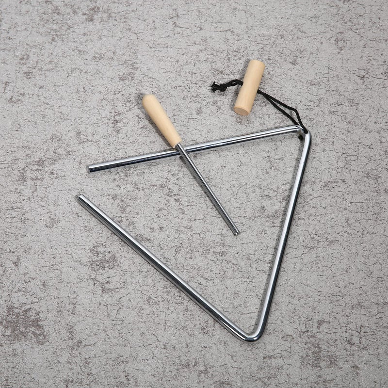Mihey 8 Inch Musical Triangle Instrument, Steel Triangle Percussion Bell With Striker - Image 5