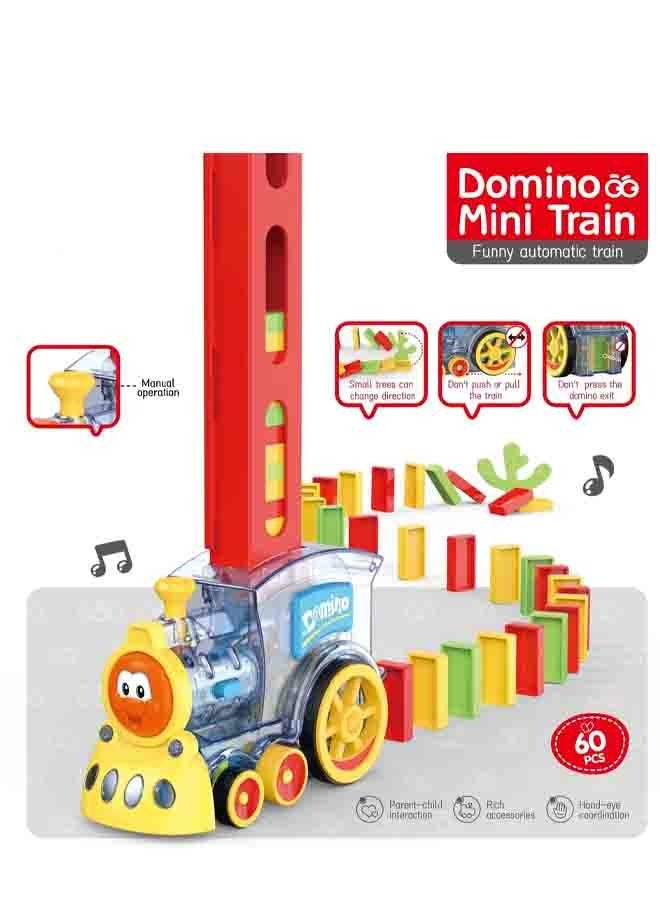 Domino Rally Electronic Train Model Toy Set Colorful For Girl Boy Children Kids Gift  - Image 1