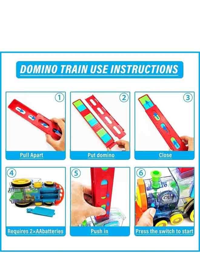 Domino Rally Electronic Train Model Toy Set Colorful For Girl Boy Children Kids Gift  - Image 5